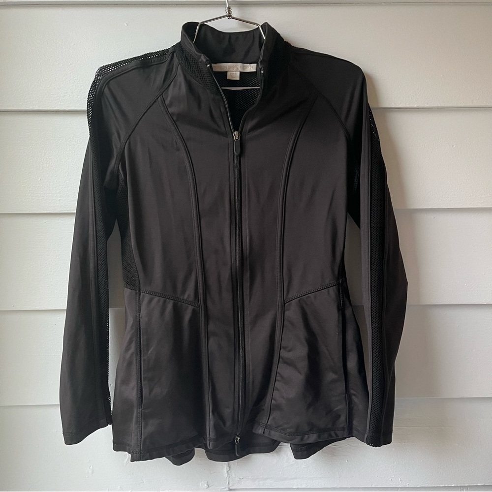 Boston Proper Women's Black Athletic Jacket Activewear